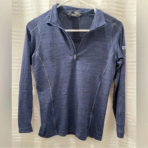Kuhl 1/4 zip long sleeve blue size M 10-12 - Picture 1 of 6